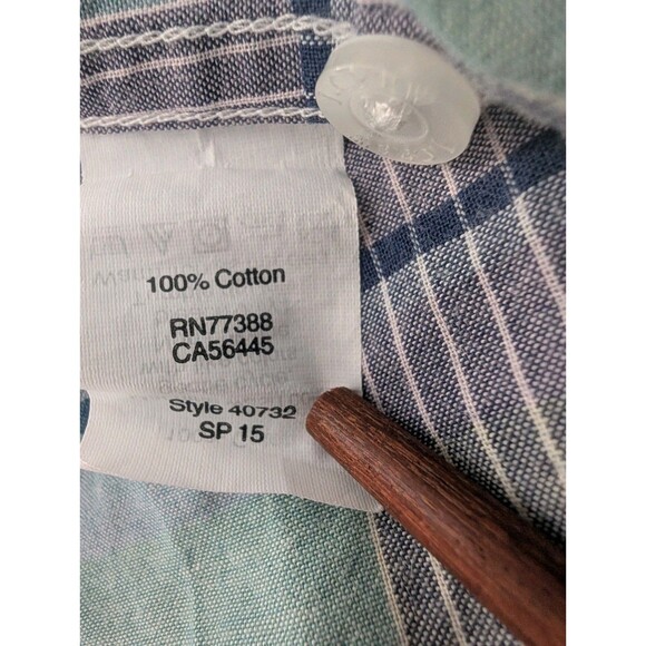 J Crew Men's Shirt Small Pastel Blue Summer Plaid Long Sleeve Button Down #40732 - Picture 9 of 13
